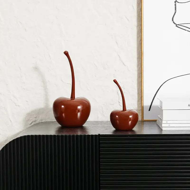 Red Resin Cherry Decor