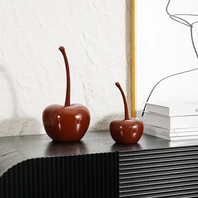 Red Resin Cherry Decor