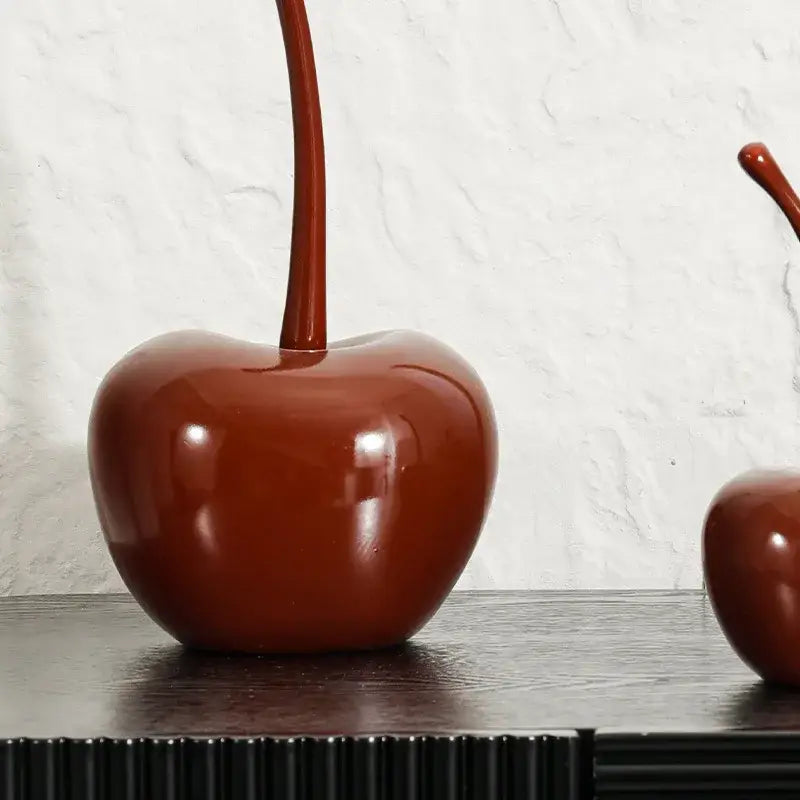 Red Resin Cherry Decor