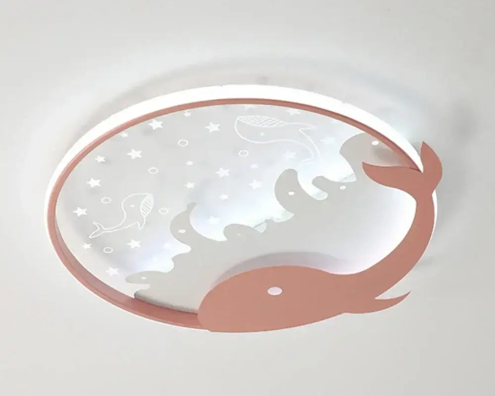 White LED Ceiling Lamp Moon Star Kids Design