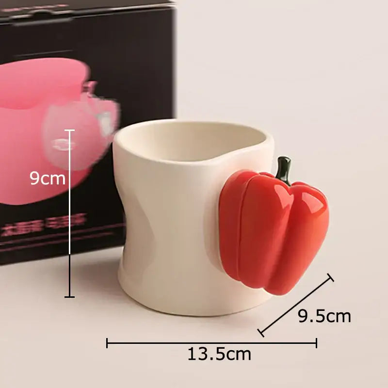 Black White Ceramic Mug Set 300ml