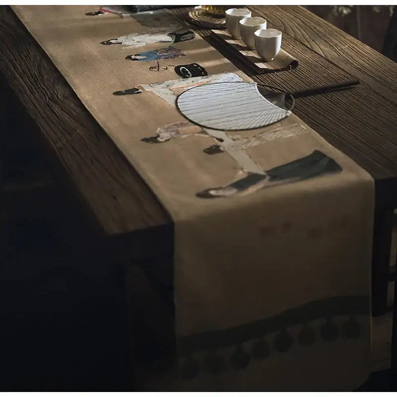 Chinese Print Table Runner