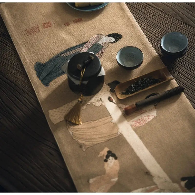 Chinese Print Table Runner