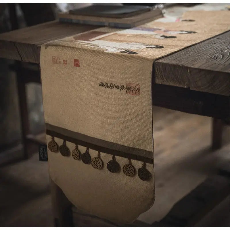 Chinese Print Table Runner