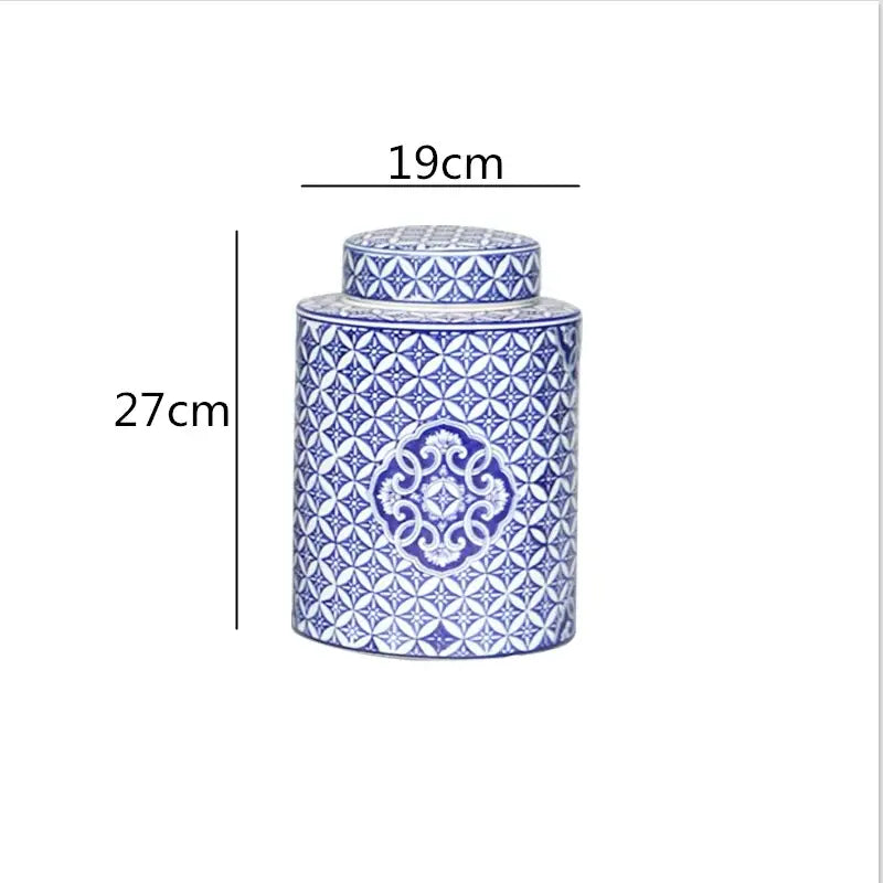 Blue White Ceramic Jar