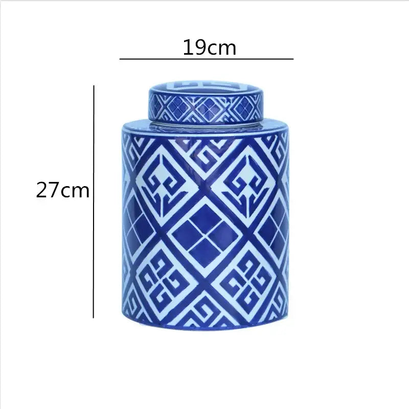 Blue White Ceramic Jar