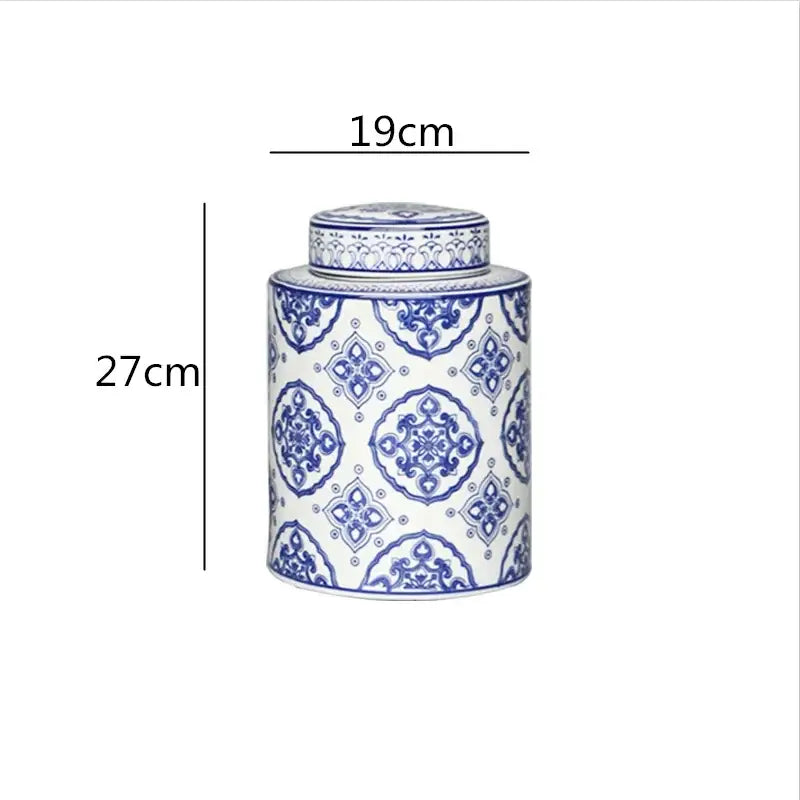 Blue White Ceramic Jar