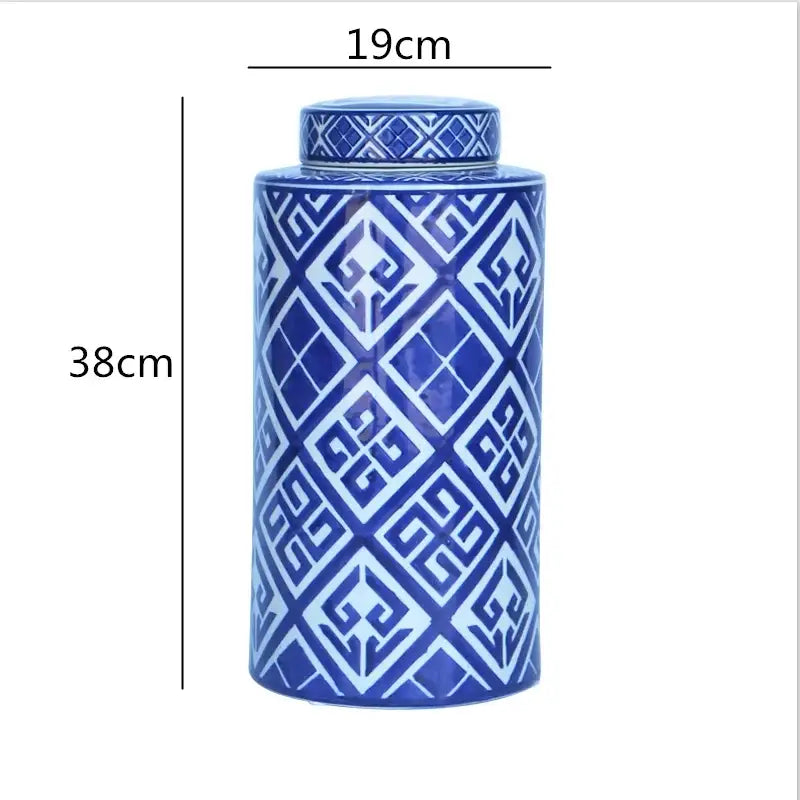 Blue White Ceramic Jar