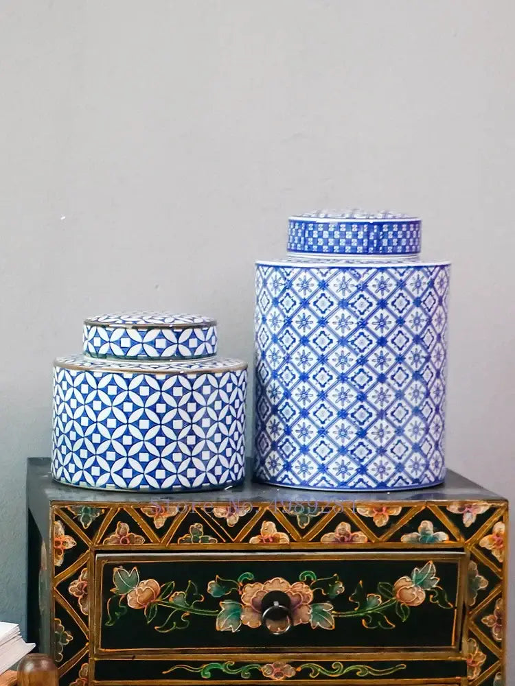 Blue White Ceramic Jar