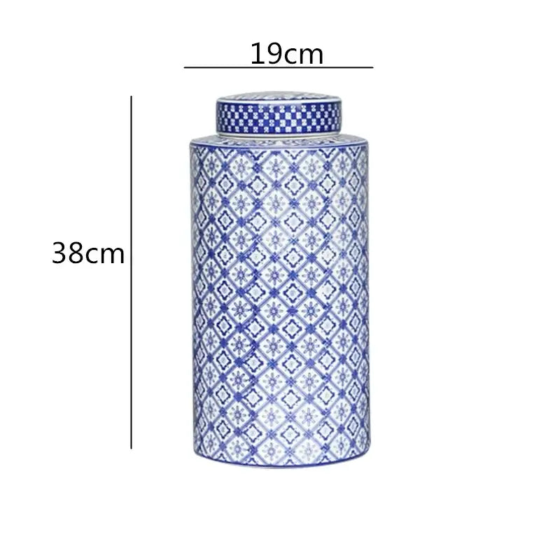 Blue White Ceramic Jar
