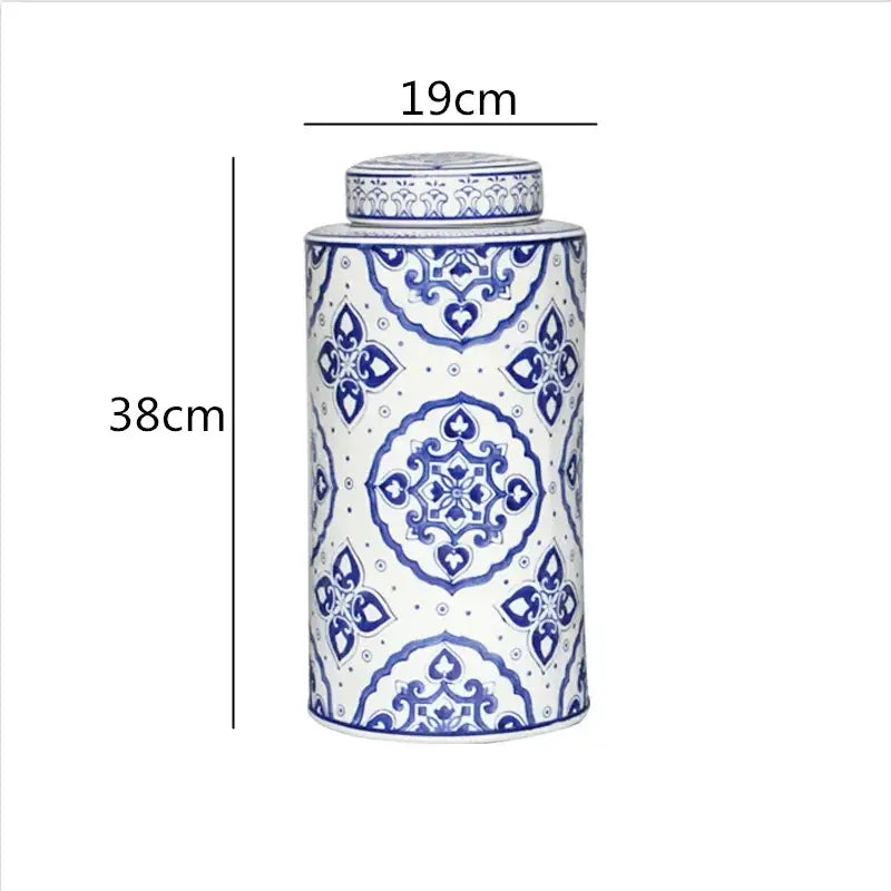 Blue White Ceramic Jar