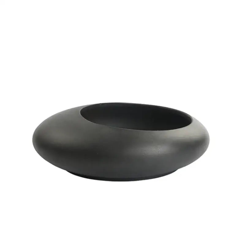 Black Ceramic Flowerpot Vase