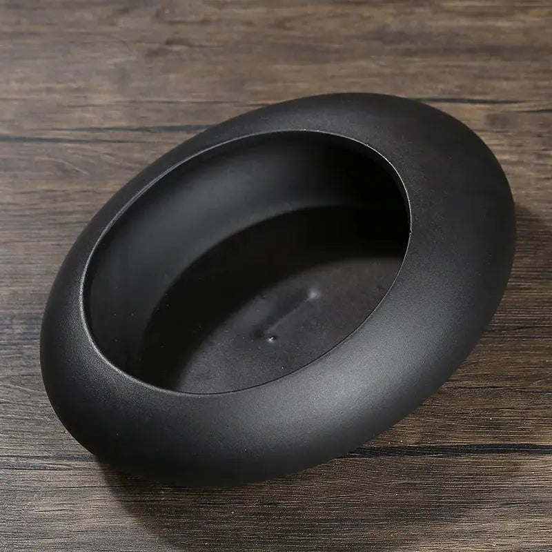 Black Ceramic Flowerpot Vase