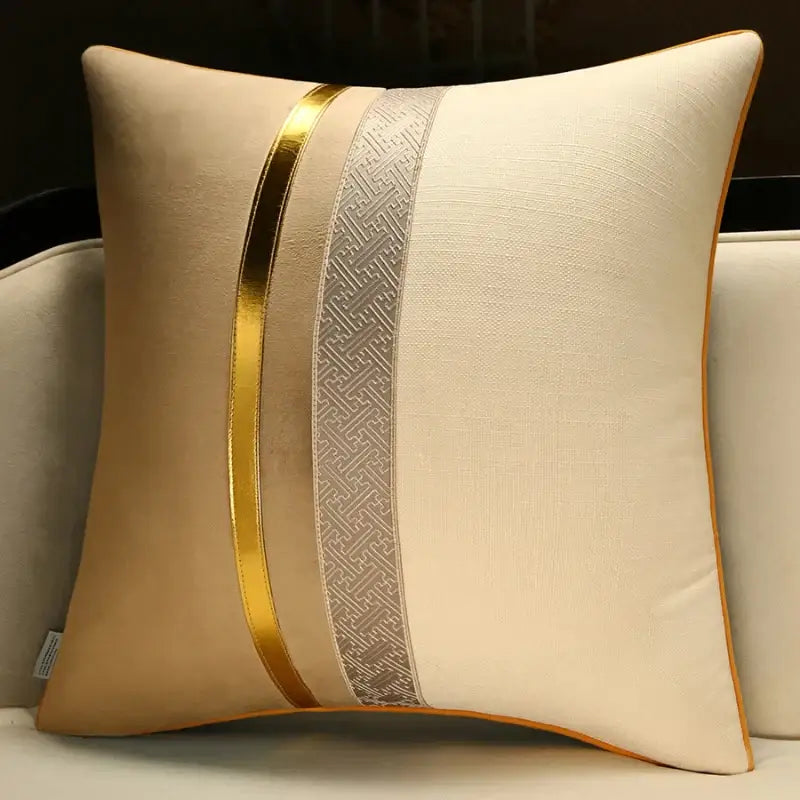 Red Golden Pillow Cover