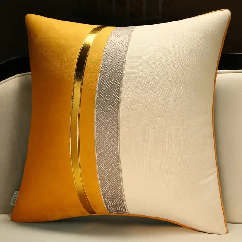 Red Golden Pillow Cover