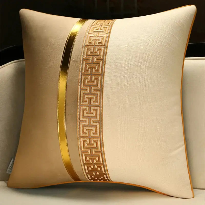 Red Golden Pillow Cover