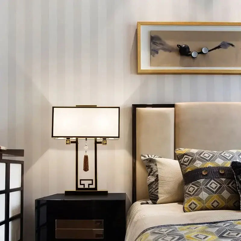 Black Gold Floor Lamp Chinoiserie Design