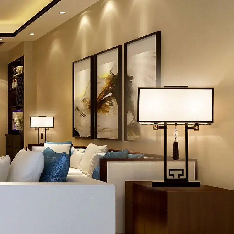 Black Gold Floor Lamp Chinoiserie Design