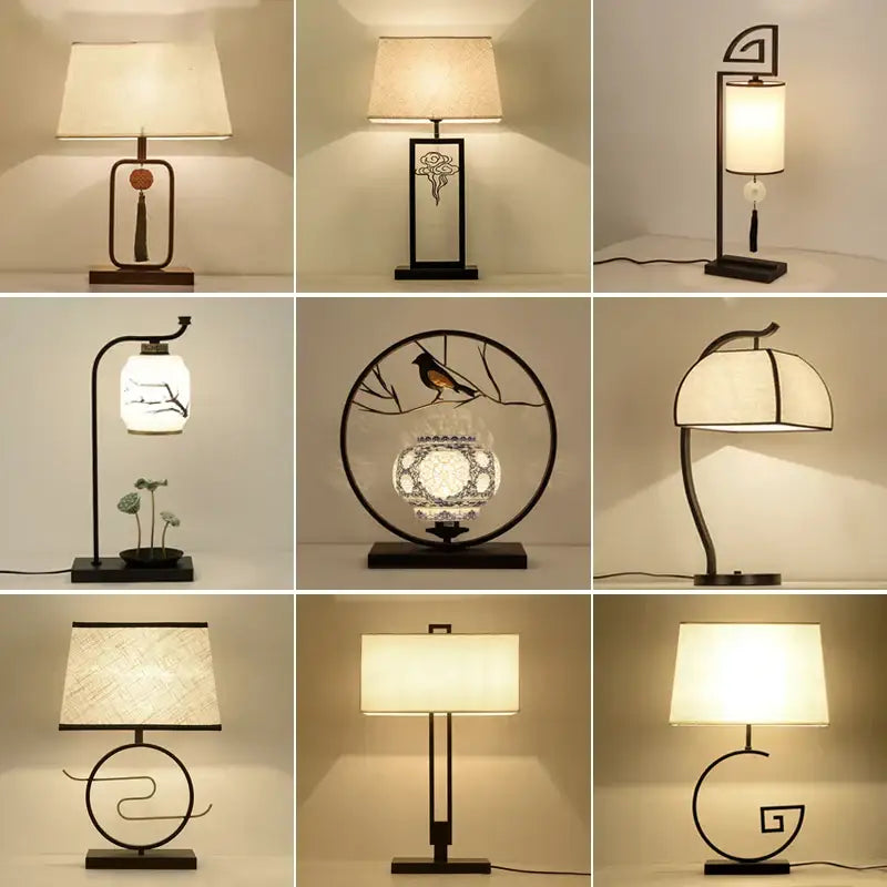 Black Cream Table Lamp
