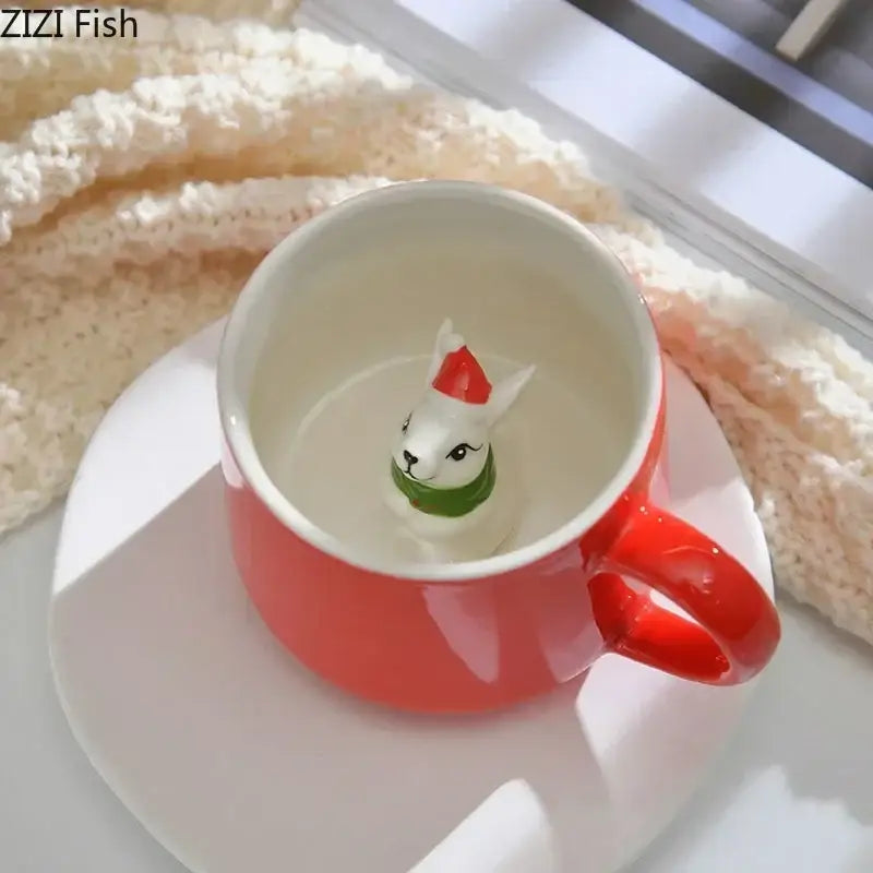Red Christmas Mug Set