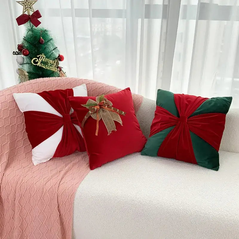 Velvet Patchwork Pillow Set