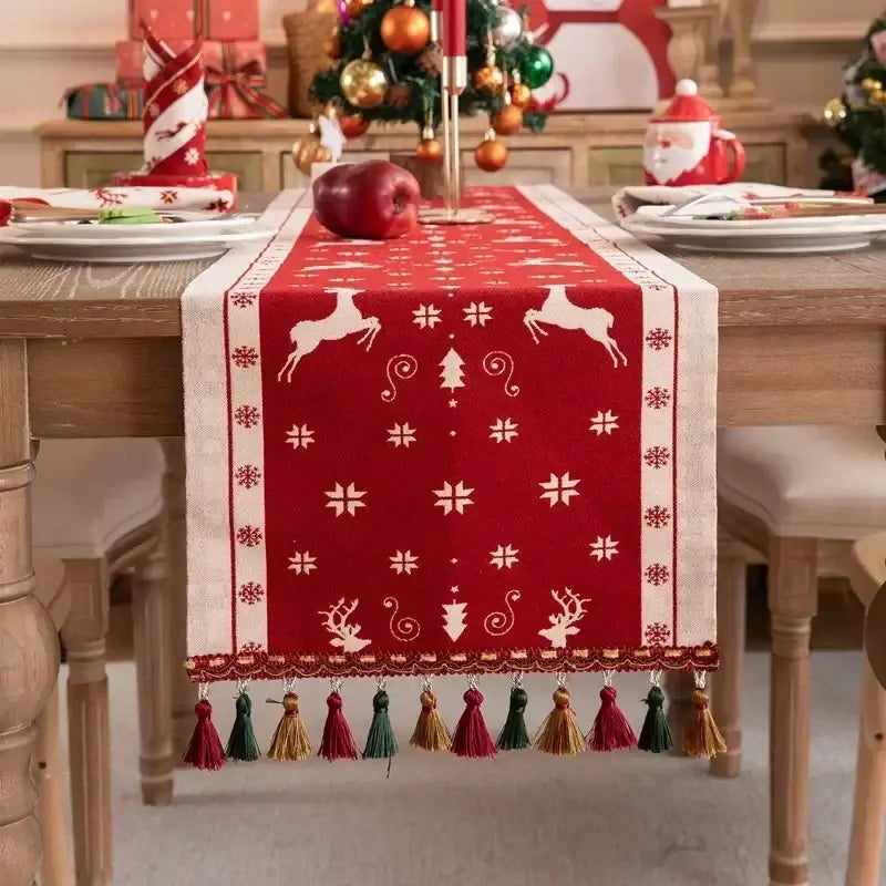 Red Plaid Table Runner