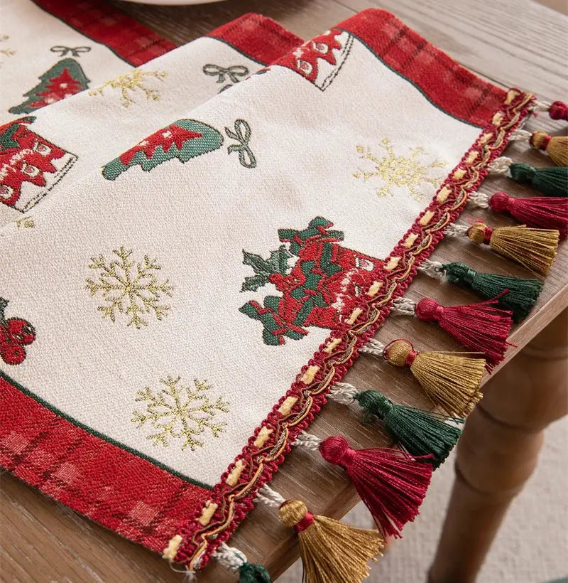 Red Plaid Table Runner