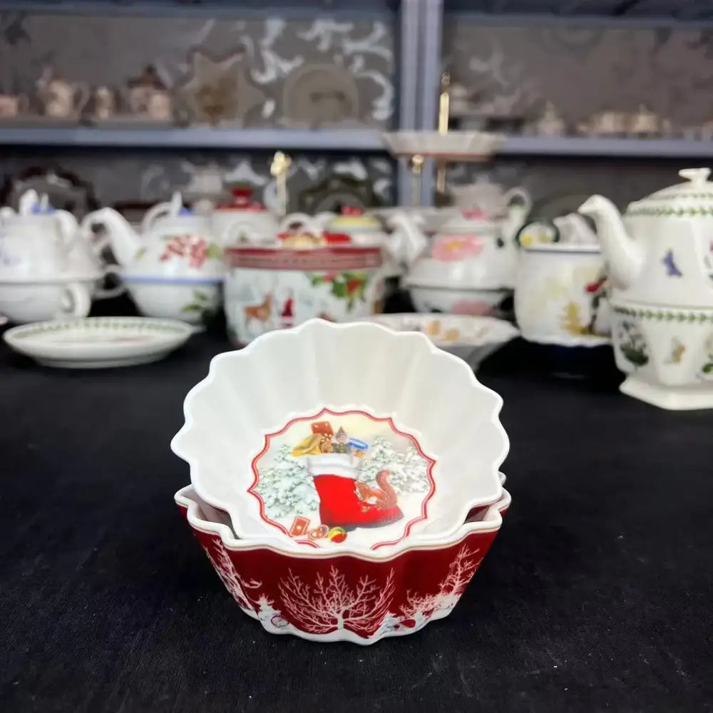 Red Ceramic Dinnerware Set