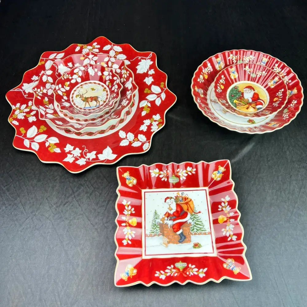 Red Ceramic Dinnerware Set