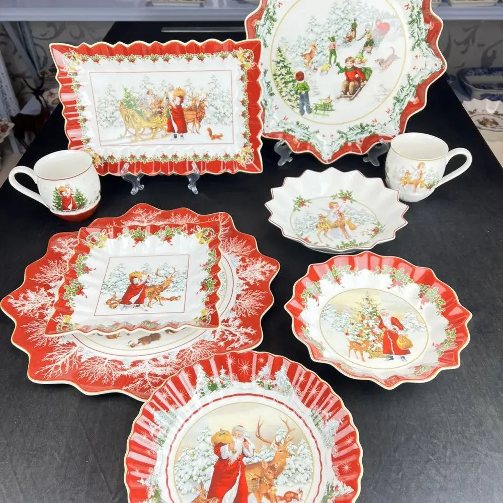 Red Ceramic Dinnerware Set