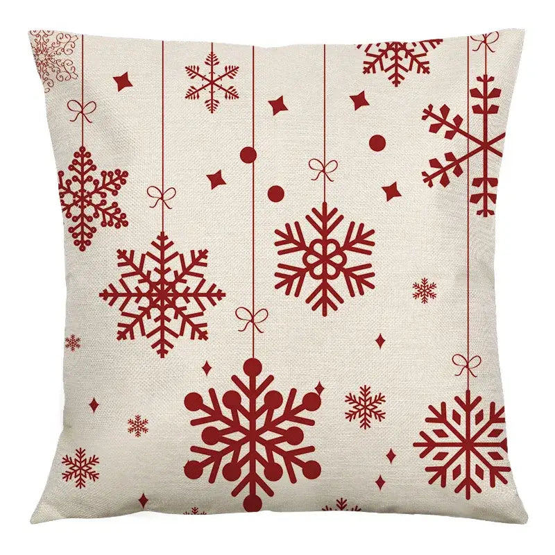 Plaid Christmas Linen Cushion