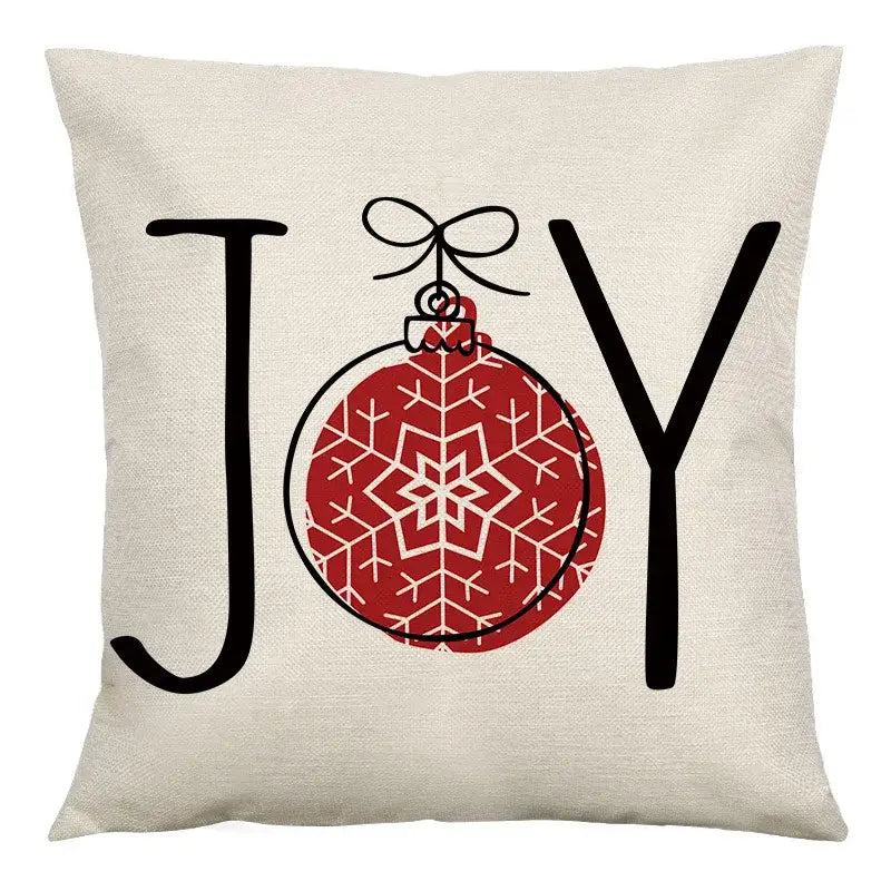 Plaid Christmas Linen Cushion