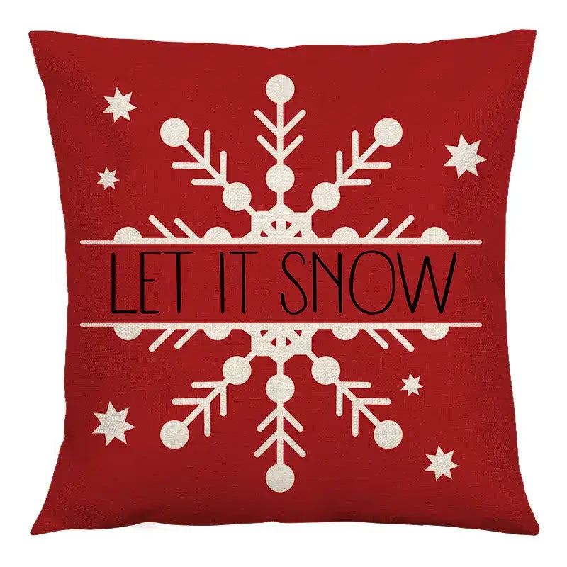 Plaid Christmas Linen Cushion