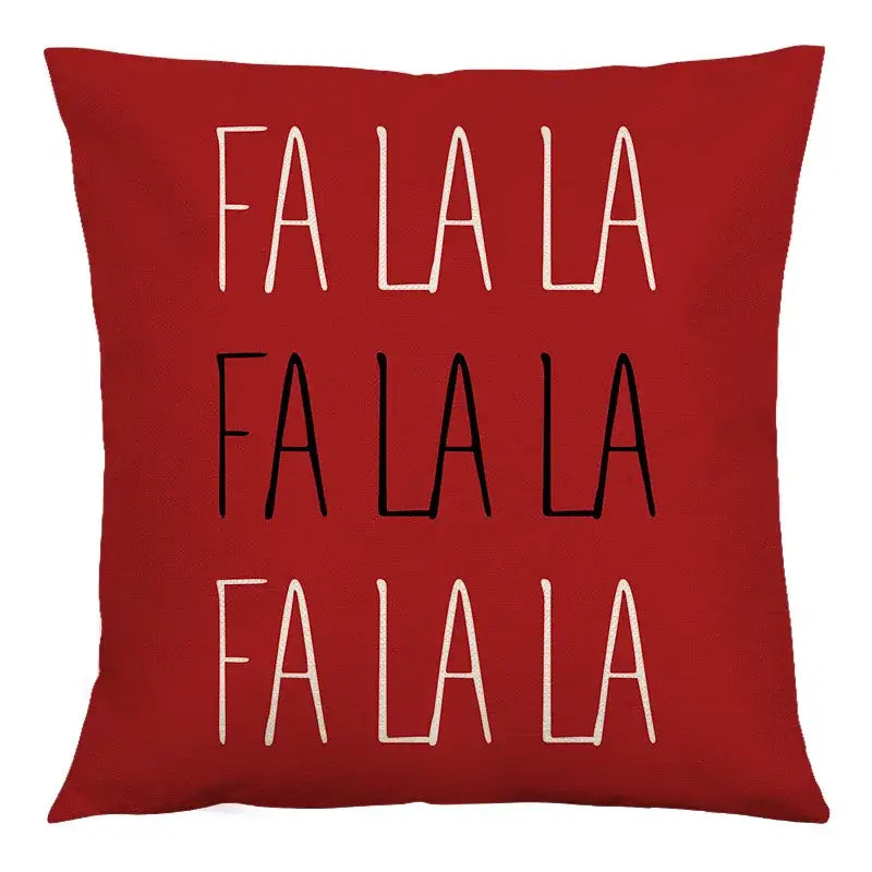 Plaid Christmas Linen Cushion