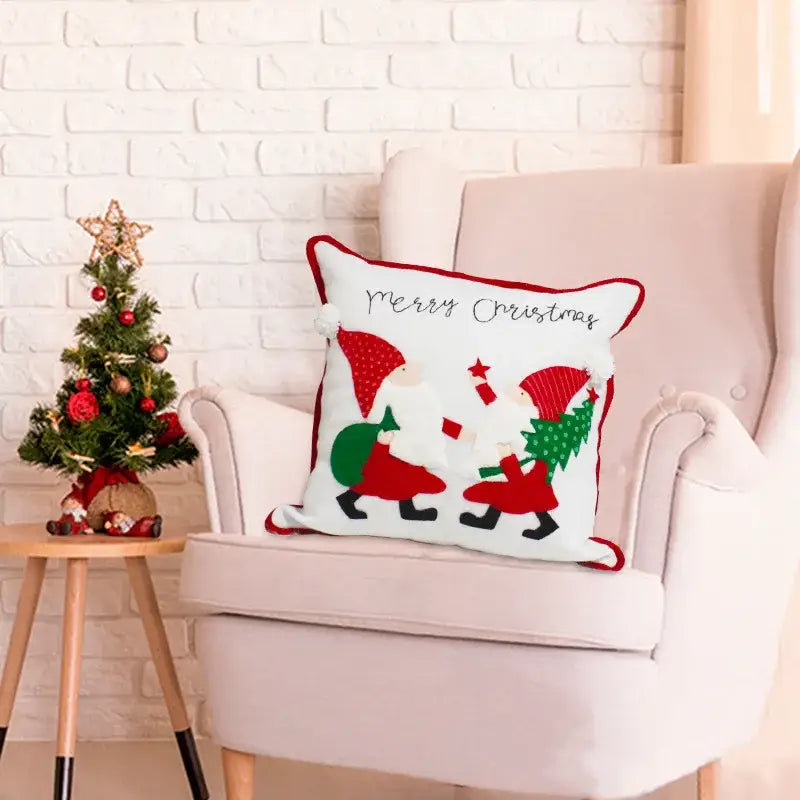Snowflake Patchwork Pillow