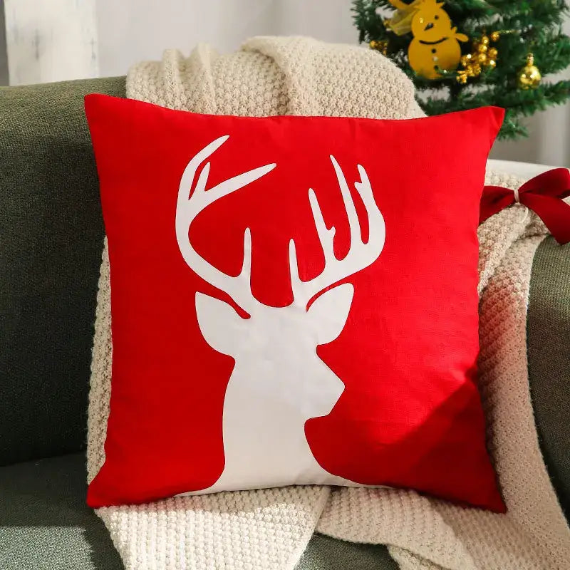 Red Velvet Patchwork Cushion