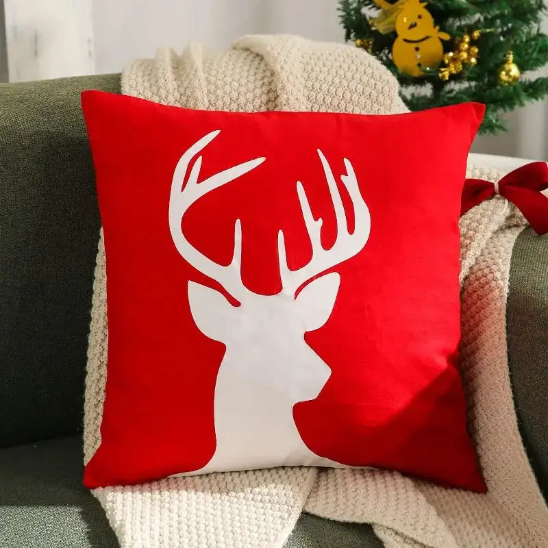 Red Velvet Patchwork Cushion