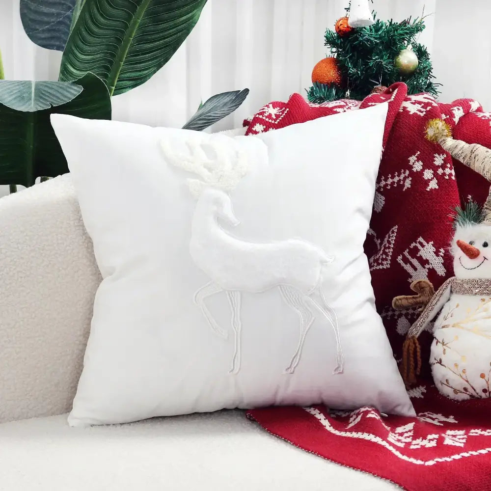 Red Velvet Patchwork Cushion
