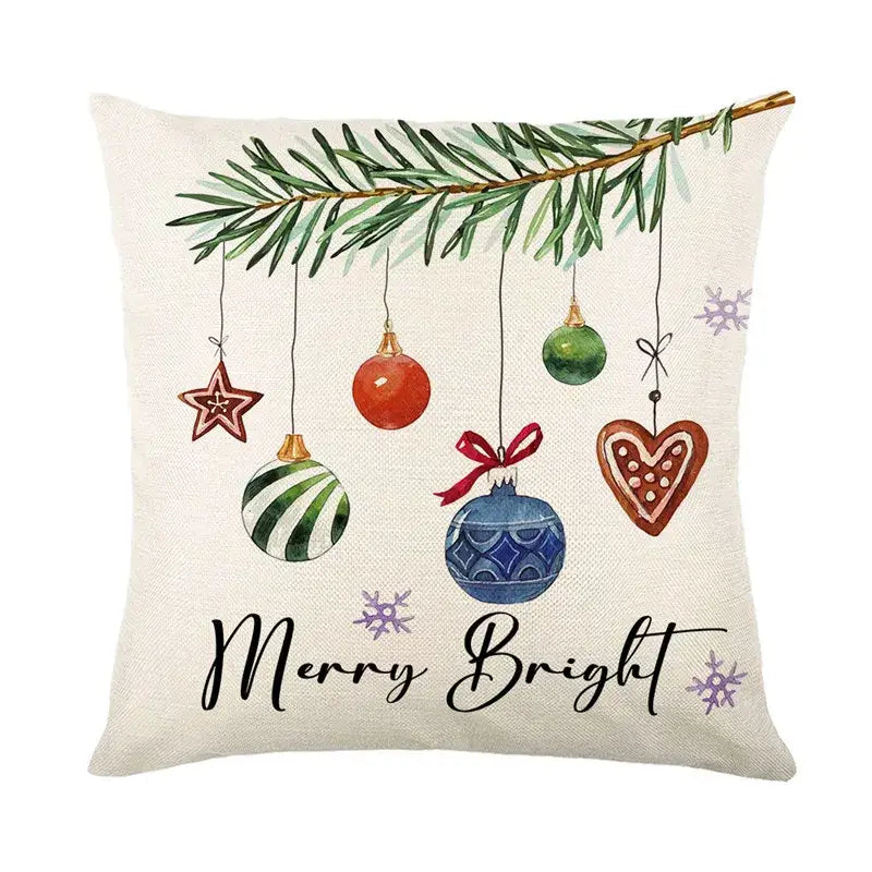 Linen Christmas Pillowcase