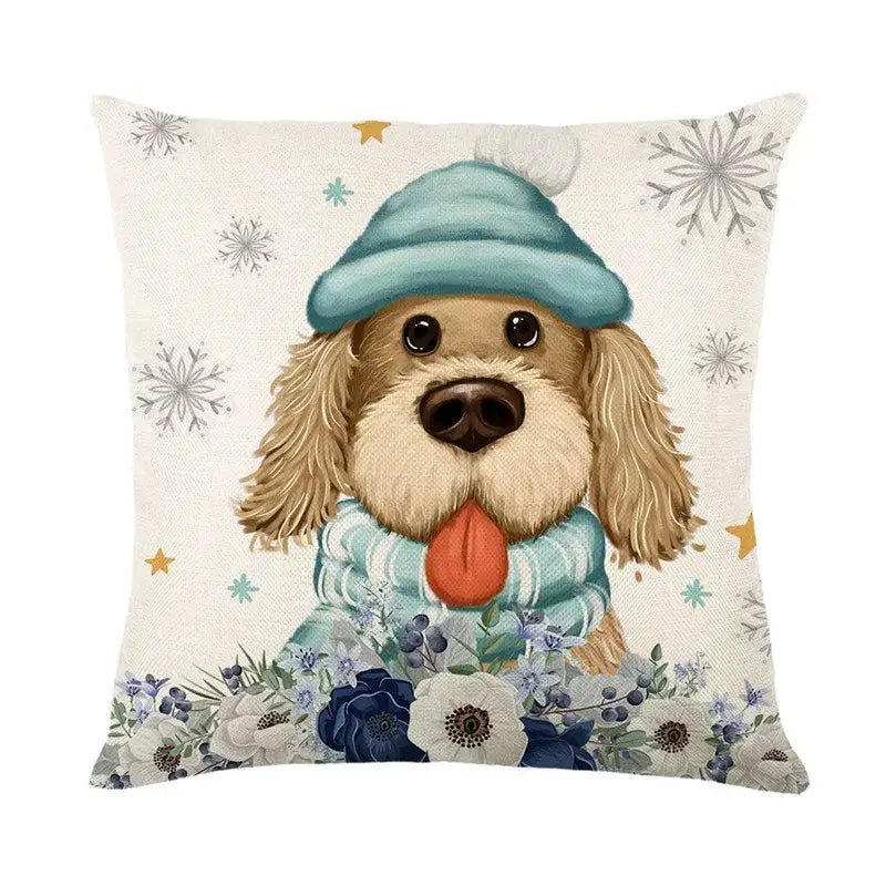 Linen Christmas Pillowcase
