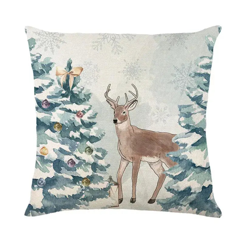 Linen Christmas Pillowcase