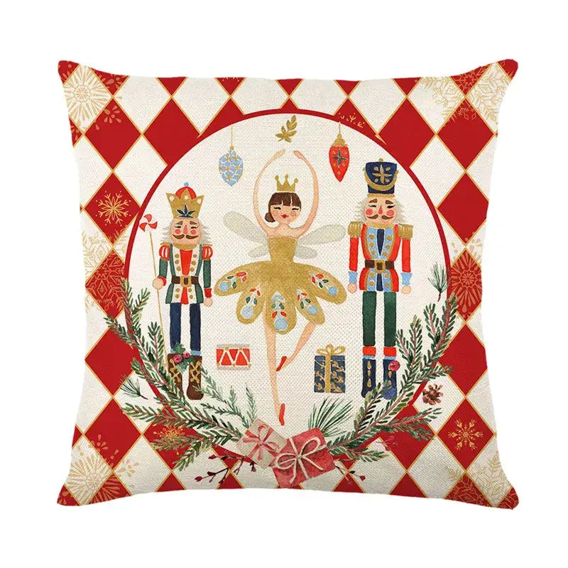 Linen Christmas Pillowcase
