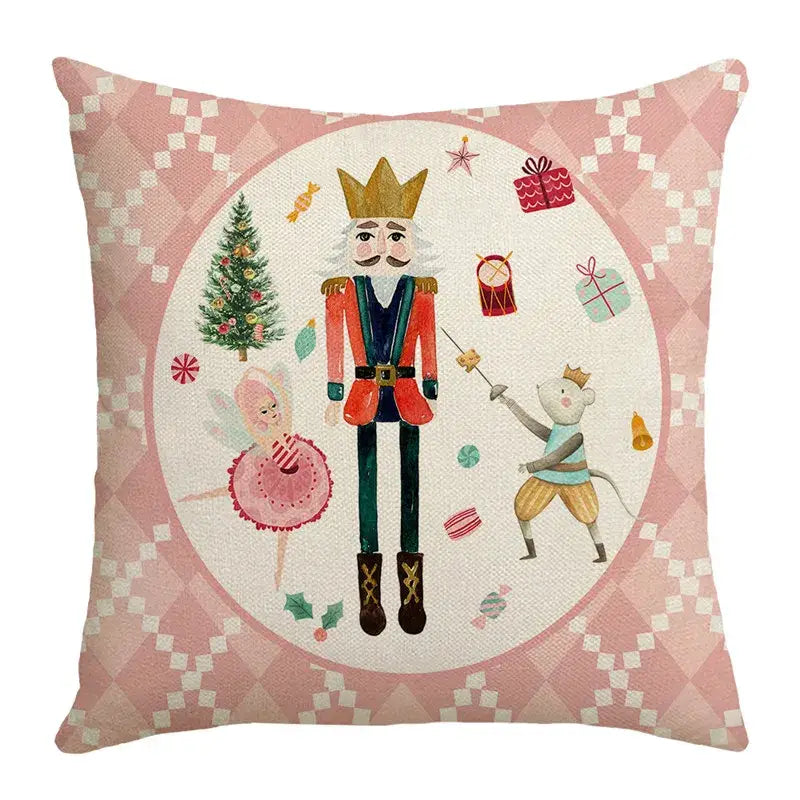 Linen Christmas Pillowcase