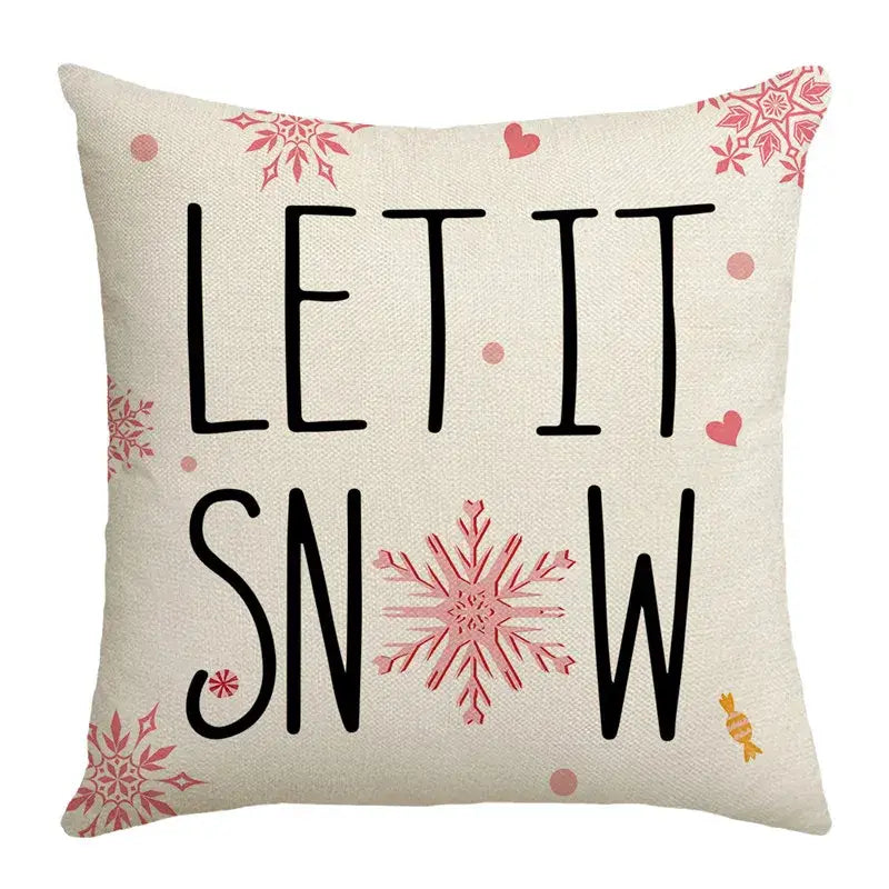 Linen Christmas Pillowcase