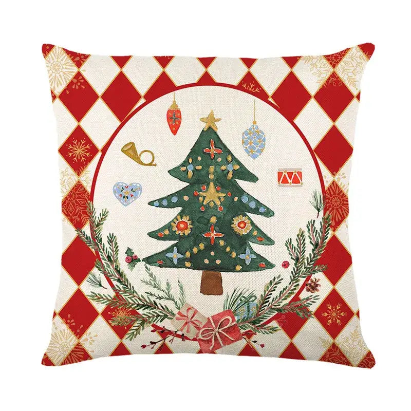 Linen Christmas Pillowcase