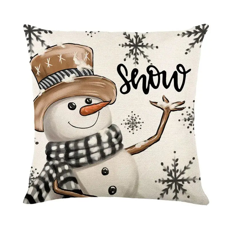 Linen Christmas Pillowcase