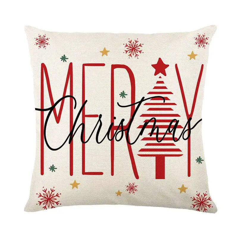 Linen Christmas Pillowcase