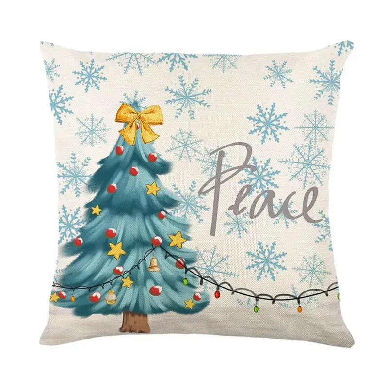 Linen Christmas Pillowcase