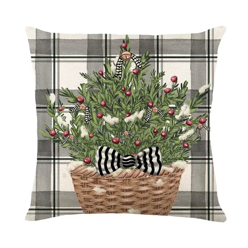 Linen Christmas Pillowcase