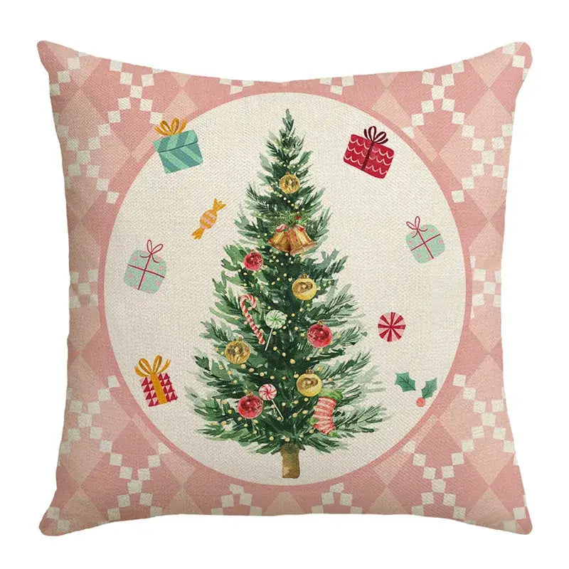 Linen Christmas Pillowcase
